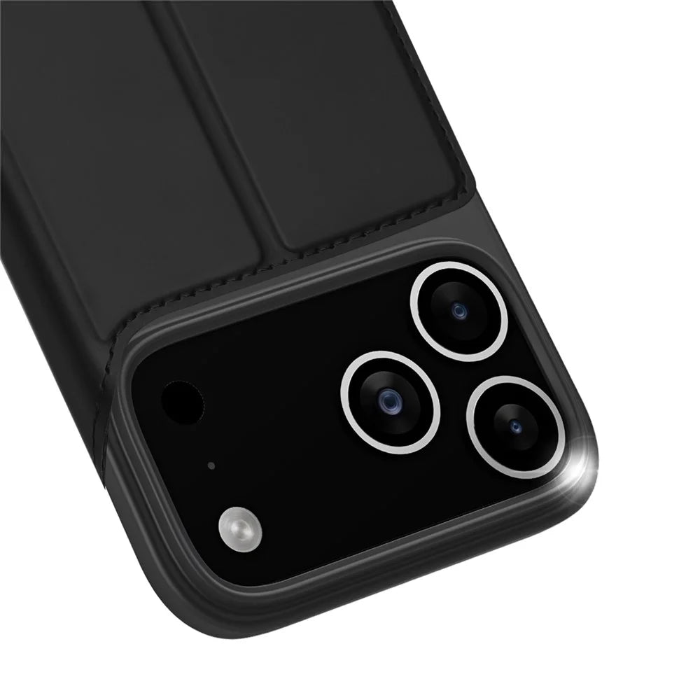 DUX DUCIS For iPhone 17 Pro Case  Skin Pro Series Leather Cover Card Holder - Black - 3
