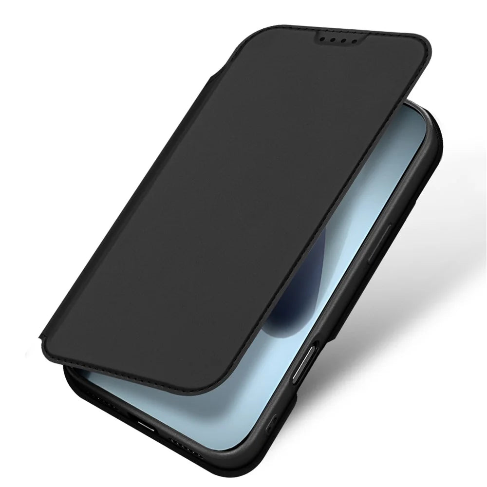DUX DUCIS For iPhone 17 Pro Case  Skin Pro Series Leather Cover Card Holder - Black - 4