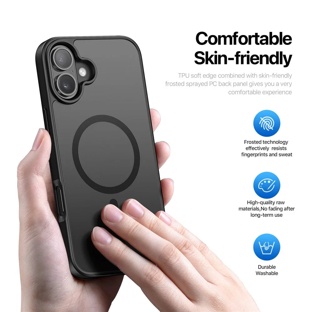 DUX DUCIS For iPhone 17 Case  Yind Series PC+TPU Phone Cover Compatible with MagSafe - Black - 5
