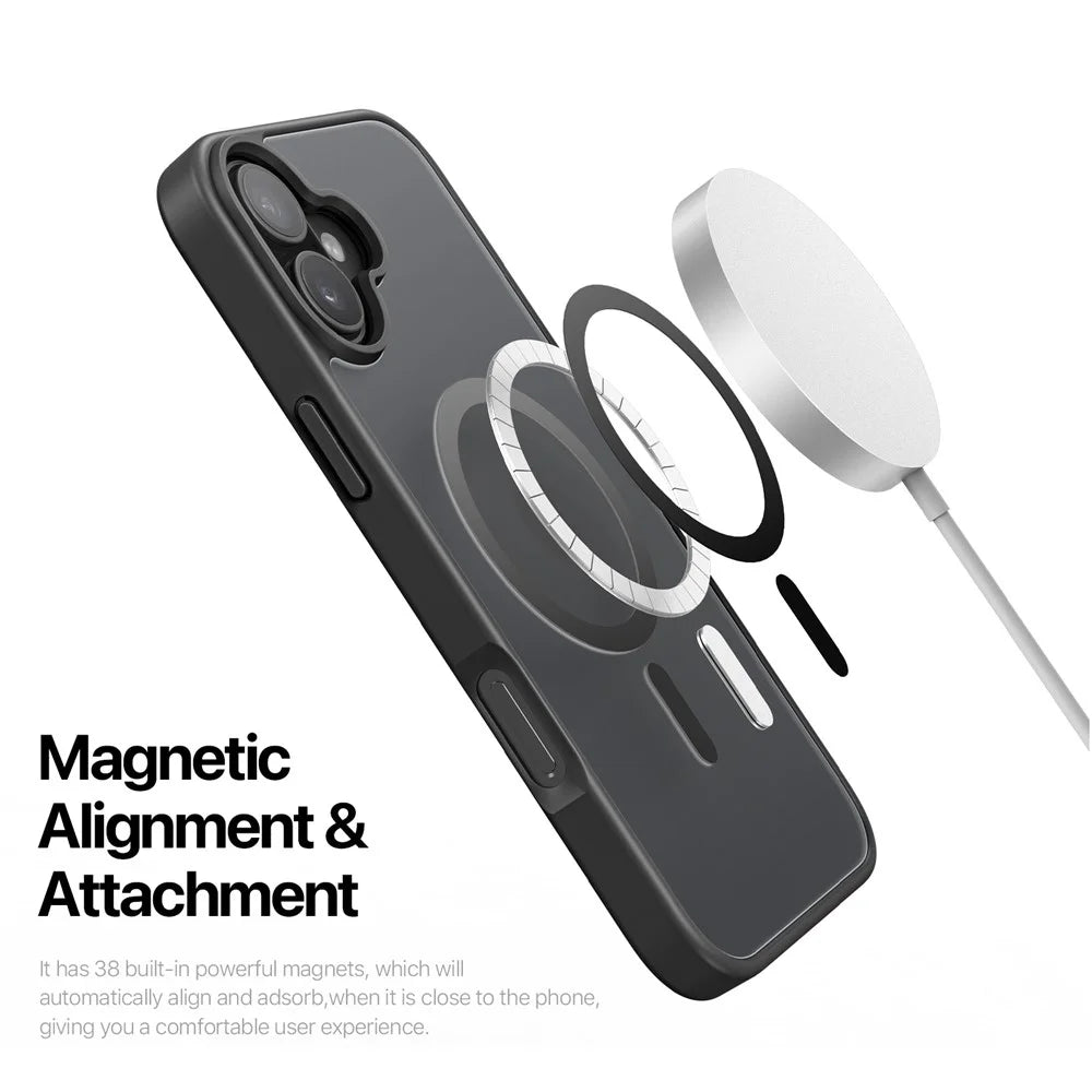 DUX DUCIS For iPhone 17 Case  Yind Series PC+TPU Phone Cover Compatible with MagSafe - Black - 6