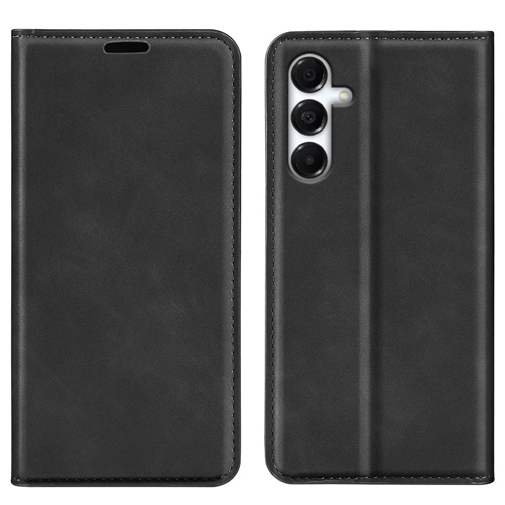 For Samsung Galaxy A18 5G / A18 4G / A17 5G / 4G / F17 5G / M17 5G Case Skin Touch Leather Wallet Phone Cover - Black - 1