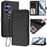 For Samsung Galaxy S24 / Galaxy S25 Leather Case Wallet Stand Phone Cover with Wrist Strap - Black - 2
