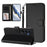 For Samsung Galaxy A55 5G Leather Case Wallet Stand Phone Cover with Wrist Strap - Black - 3