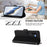For Samsung Galaxy A37 5G / A56 5G / A36 5G Leather Case Wallet Stand Phone Cover with Wrist Strap - Black - 4