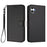 For Samsung Galaxy A06 4G / Galaxy A06 5G Leather Case Wallet Stand Phone Cover with Wrist Strap - Black - 1