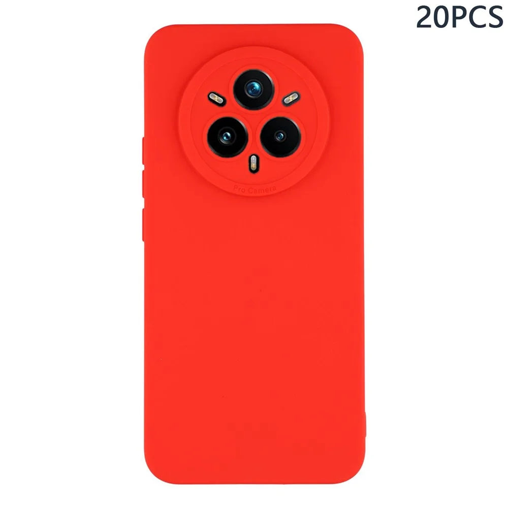 Bulk Purchasing 20Pcs For Realme 14 Pro+ 5G Case Precise Cutouts 1.3mm TPU Matte Phone Cover - Red - 1