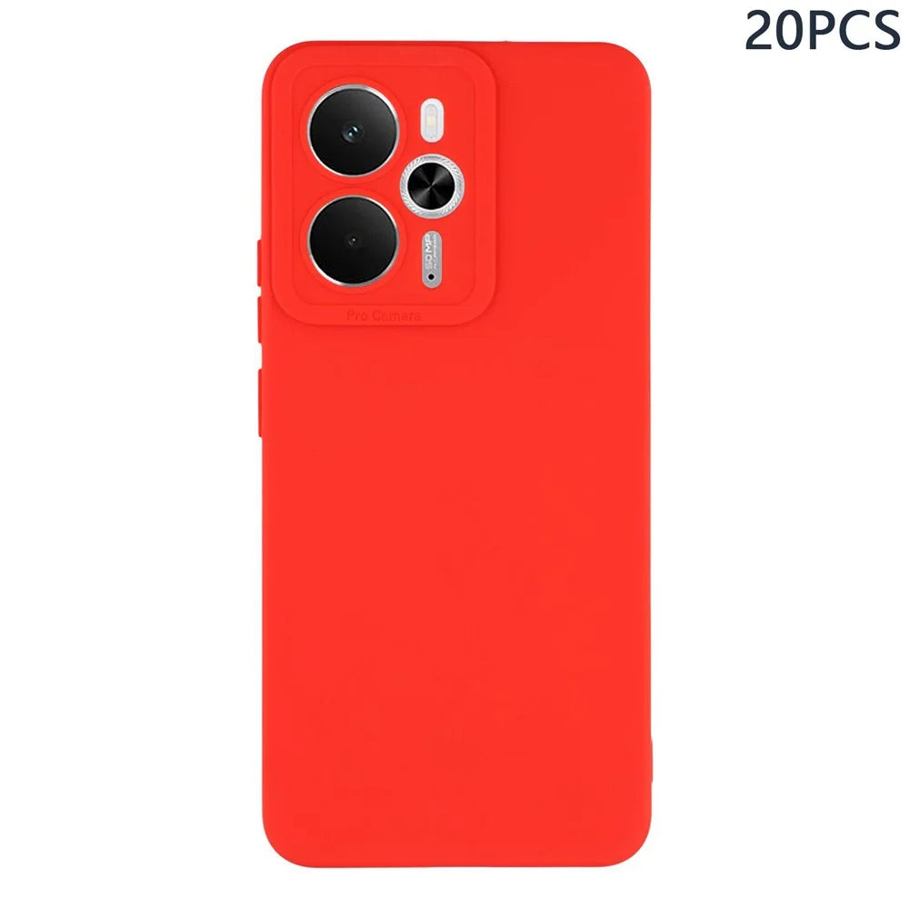 Bulk Purchasing 20Pcs For Realme 14 5G / 14T 5G Case Precise Cutouts 1.3mm TPU Matte Phone Cover - Red - 1