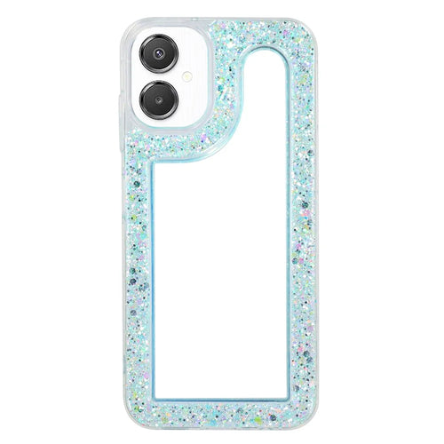 For Samsung Galaxy A06 4G / 5G Case Glitter Epoxy Soft TPU Clear Back Cover - Green - 1