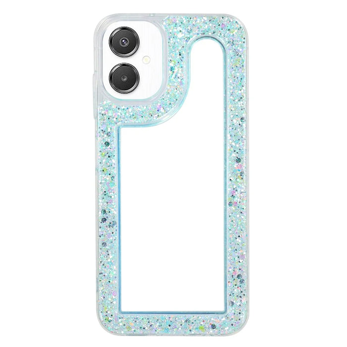 For Samsung Galaxy A06 4G / 5G Case Glitter Epoxy Soft TPU Clear Back Cover - Green - 1