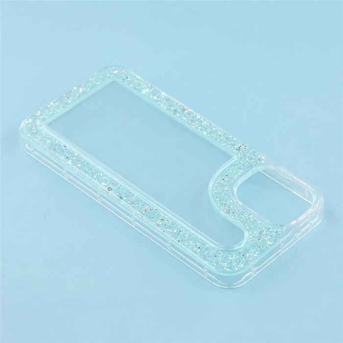 For Samsung Galaxy A06 4G / 5G Case Glitter Epoxy Soft TPU Clear Back Cover - Green - 3