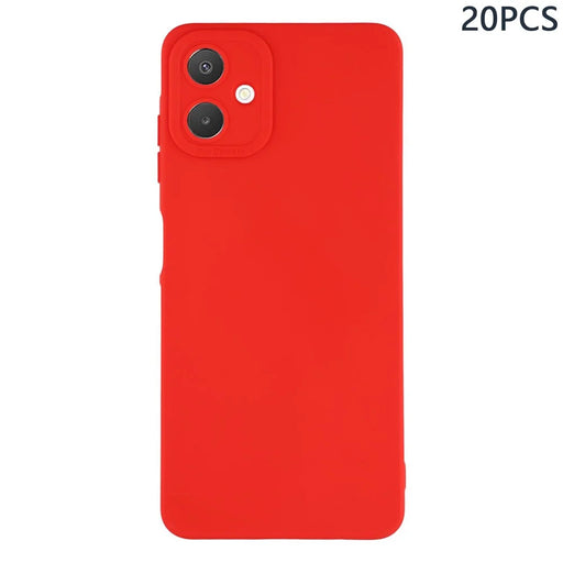 Bulk Purchasing 20Pcs For Samsung Galaxy A05 4G / F05 / M05 4G Case Precise Cutouts 1.3mm TPU Matte Phone Cover - Red - 1