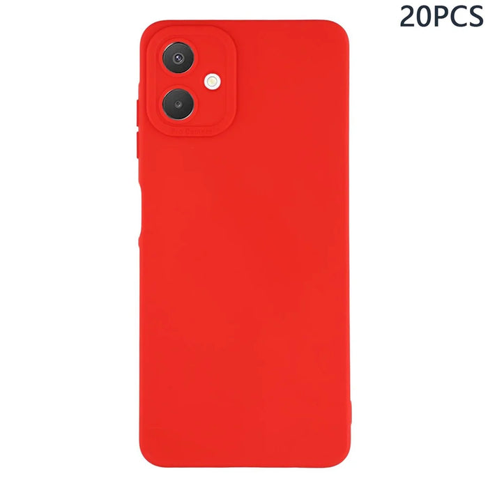 Bulk Purchasing 20Pcs For Samsung Galaxy A08 5G / A08 4G / A07 4G Case Precise Cutouts 1.3mm TPU Matte Phone Cover - Red - 1