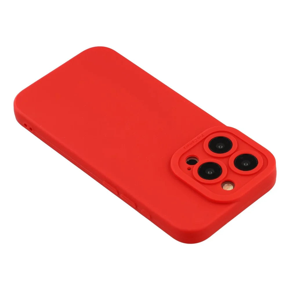 Bulk Purchasing 20Pcs For iPhone 15 Pro Max Case Precise Cutouts 1.3mm TPU Matte Phone Cover - Red - 4