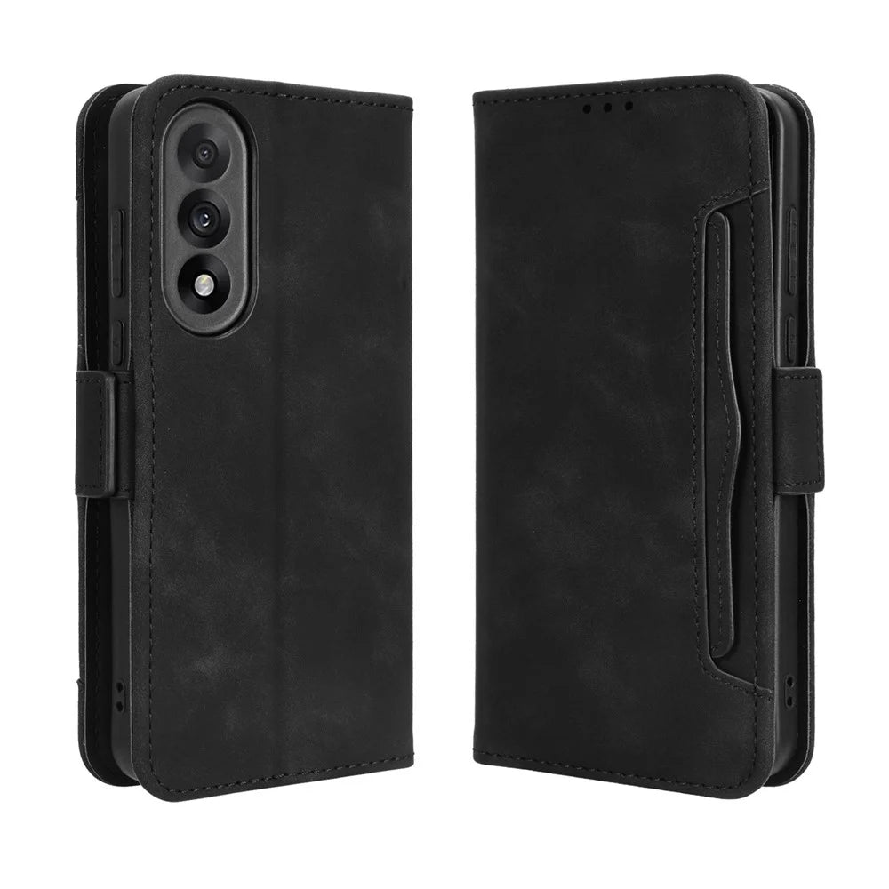 For OnePlus Nord 5 5G / Ace 5 Ultra 5G Leather Case Phone Wallet Cover with Multiple Card Slots - Black - 1