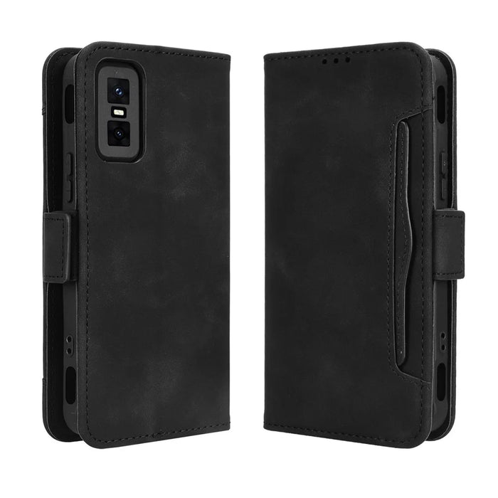 For Infinix GT 30 Pro 5G Leather Case Phone Wallet Cover with Multiple Card Slots - Black - 1