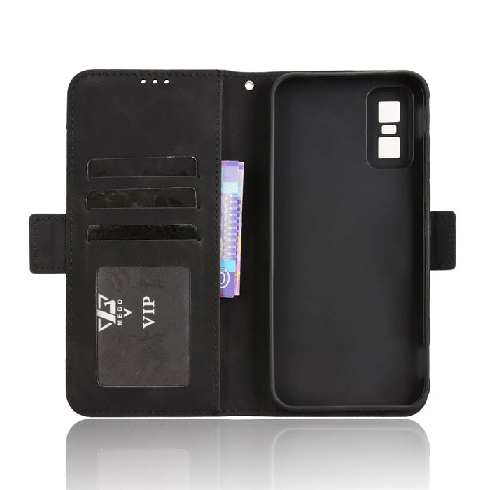 For Infinix GT 30 Pro 5G Leather Case Phone Wallet Cover with Multiple Card Slots - Black - 5
