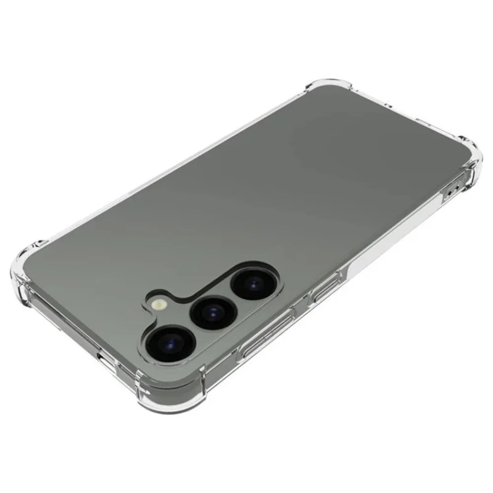 WANLONFENG For Samsung Galaxy S24 Back Cover  TM Series 2.0mm Clear TPU Phone Case (Big Lens Hole) - Transparent - 3