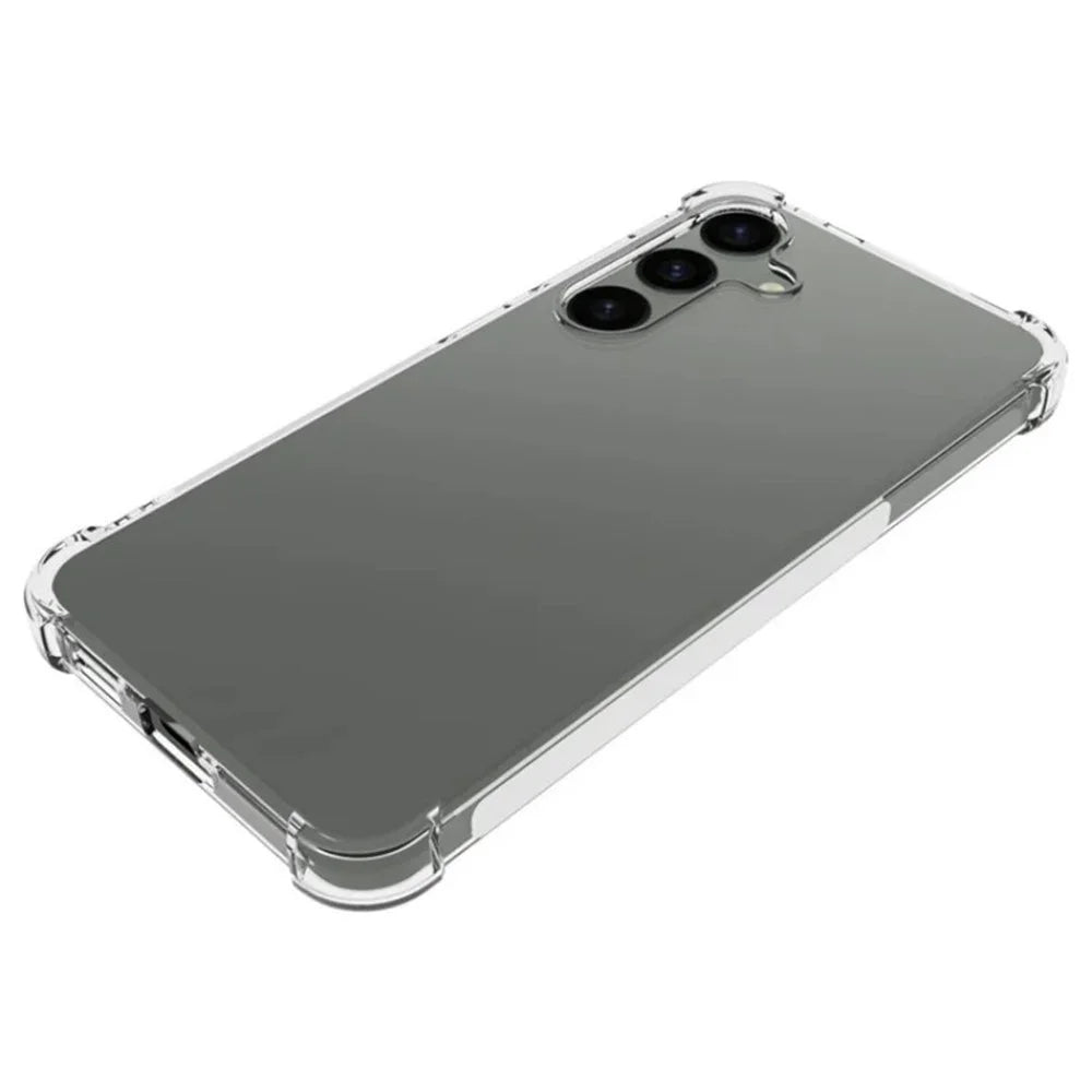 WANLONFENG For Samsung Galaxy S24 Back Cover  TM Series 2.0mm Clear TPU Phone Case (Big Lens Hole) - Transparent - 4