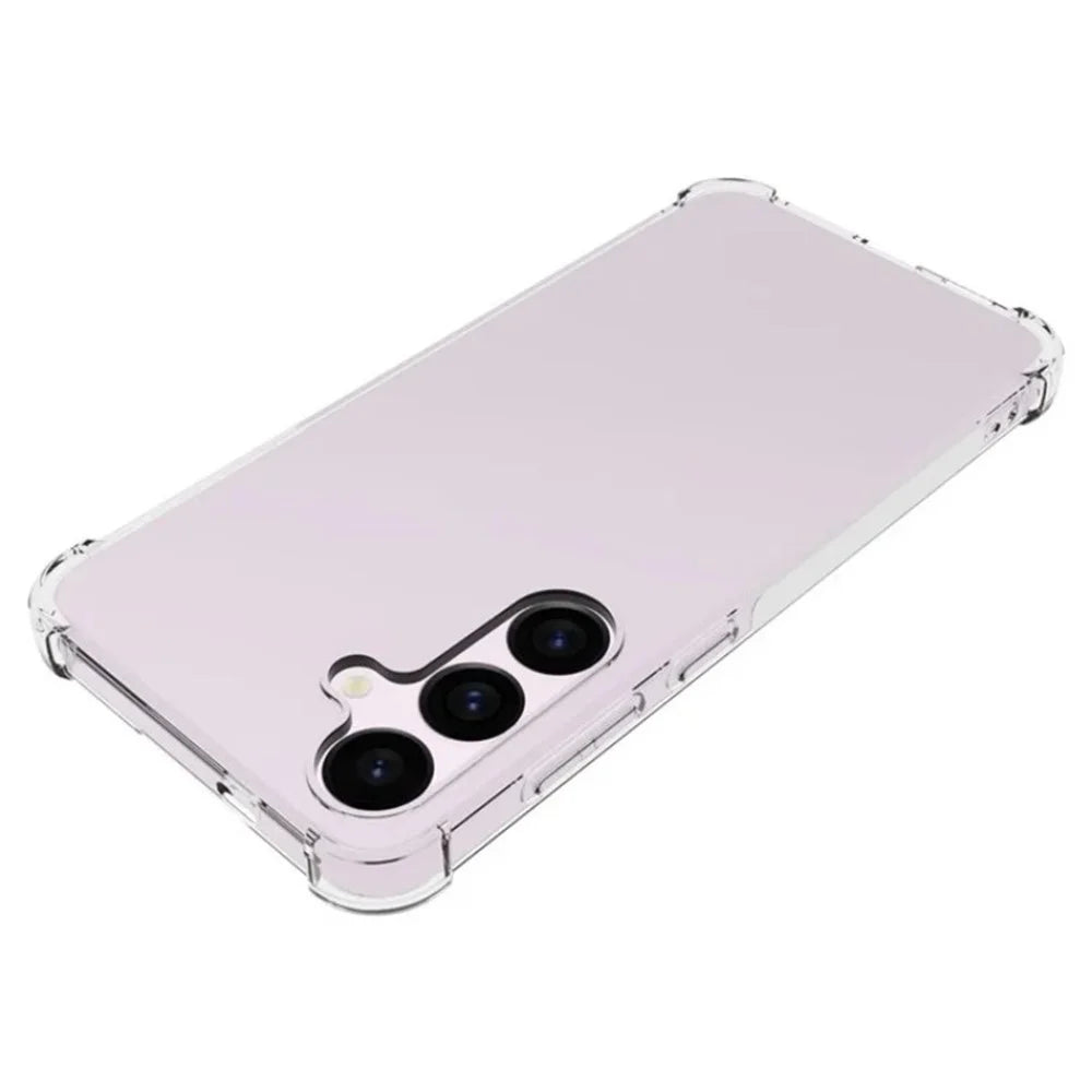 WANLONFENG For Samsung Galaxy S24+ Back Cover  TM Series 2.0mm Clear TPU Phone Case (Big Lens Hole) - Transparent - 3