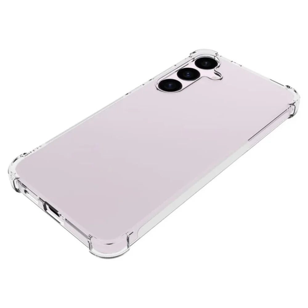 WANLONFENG For Samsung Galaxy S24+ Back Cover  TM Series 2.0mm Clear TPU Phone Case (Big Lens Hole) - Transparent - 4