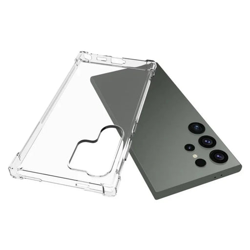 WANLONFENG For Samsung Galaxy S24 Ultra Back Cover  TM Series 2.0mm Clear TPU Phone Case (Big Lens Hole) - Transparent - 2