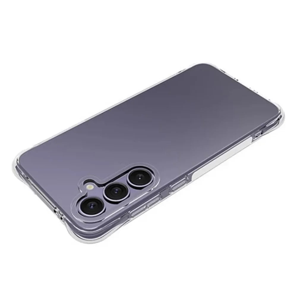 WANLONFENG For Samsung Galaxy S24 FE Back Cover  TM Series 2.0mm Clear TPU Phone Case (Big Lens Hole) - Transparent - 3