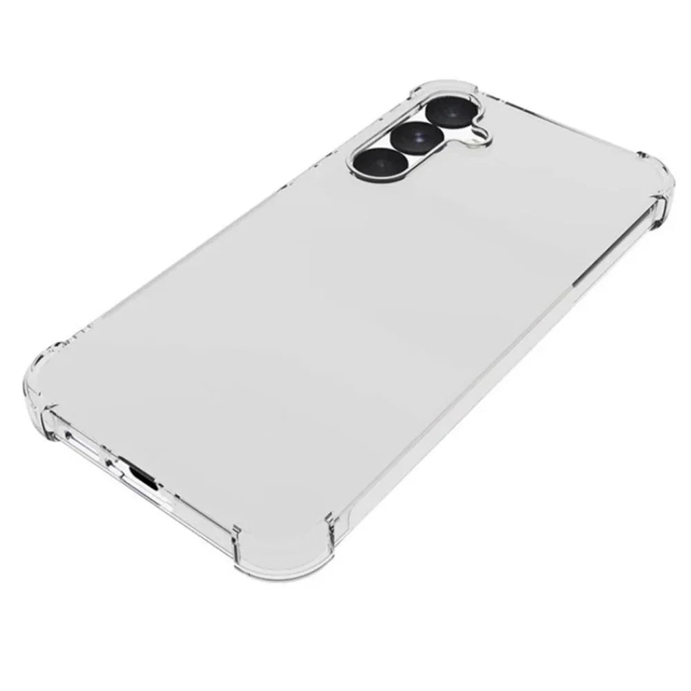 WANLONFENG For Samsung Galaxy A55 5G Back Cover  TM Series 2.0mm Clear TPU Phone Case (Big Lens Hole) - Transparent - 4