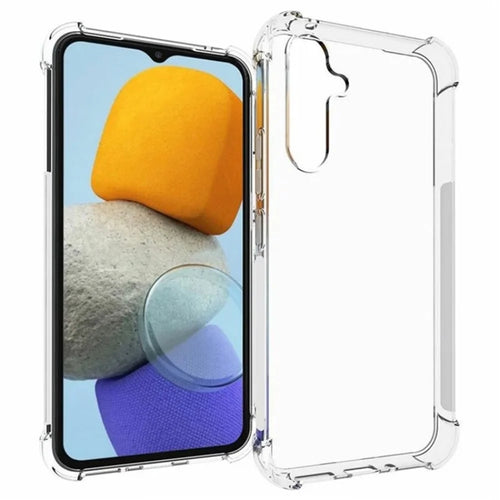 WANLONFENG For Samsung Galaxy A54 5G Back Cover  TM Series 2.0mm Clear TPU Phone Case (Big Lens Hole) - Transparent - 1