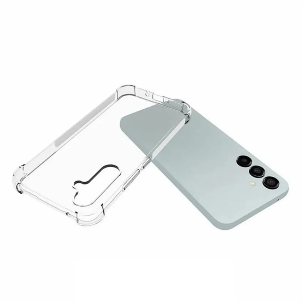 WANLONFENG For Samsung Galaxy A54 5G Back Cover  TM Series 2.0mm Clear TPU Phone Case (Big Lens Hole) - Transparent - 3