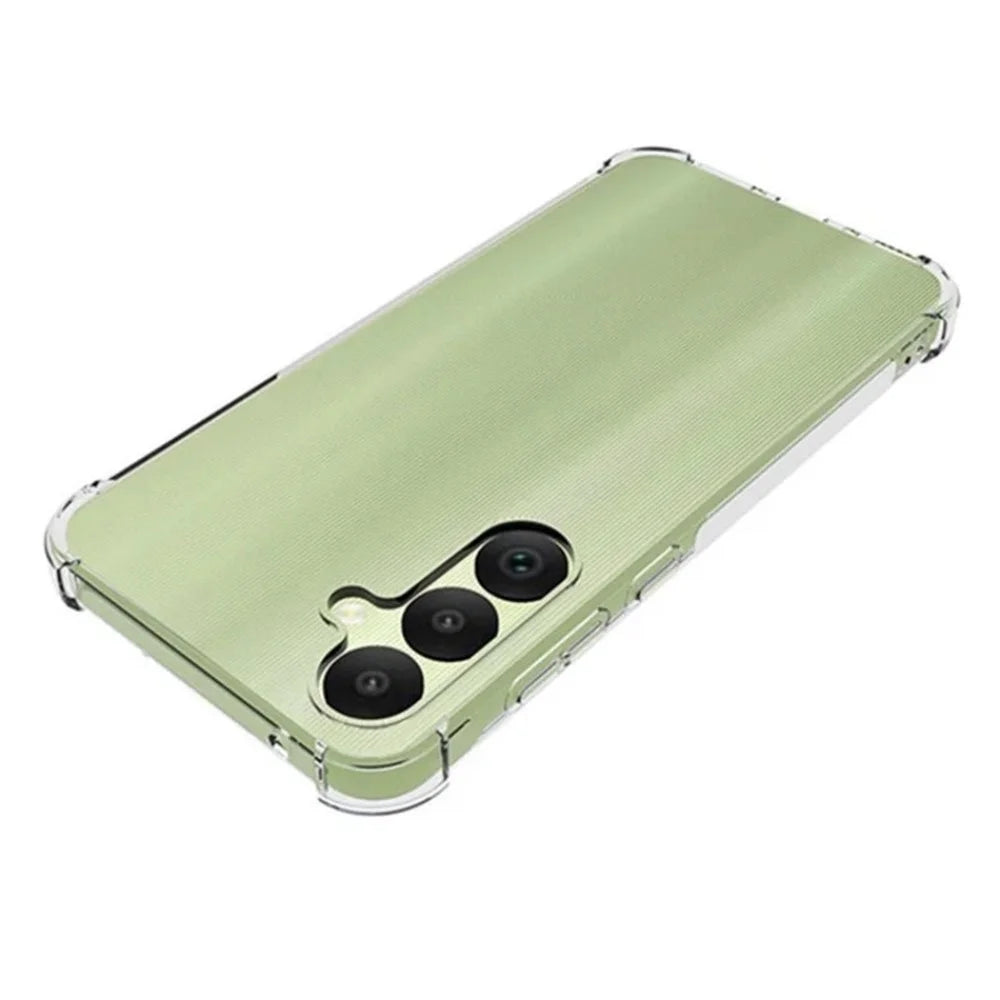 WANLONFENG For Samsung Galaxy A35 5G Back Cover  TM Series 2.0mm Clear TPU Phone Case (Big Lens Hole) - Transparent - 3