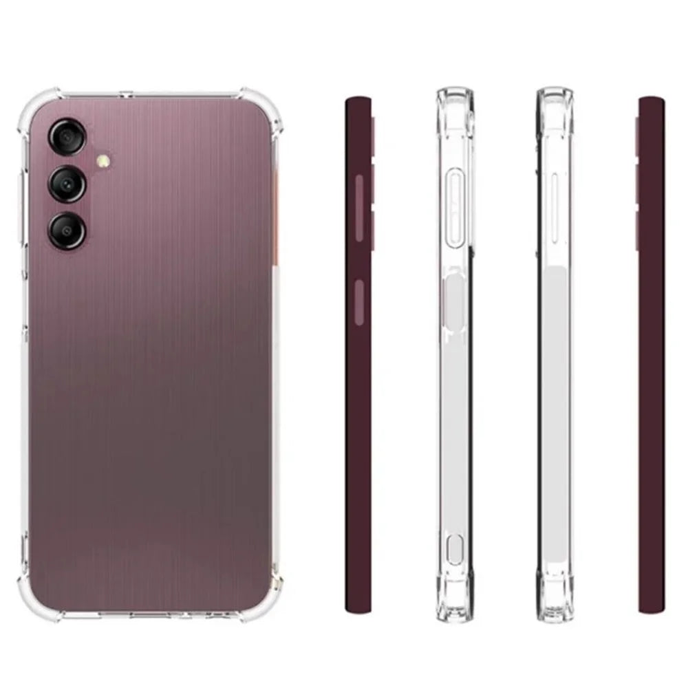 WANLONFENG For Samsung Galaxy A25 5G (Global) (161.0 x 76.5 x 8.3mm) Back Cover  TM Series 2.0mm Clear TPU Phone Case (Big Lens Hole) - Transparent - 5