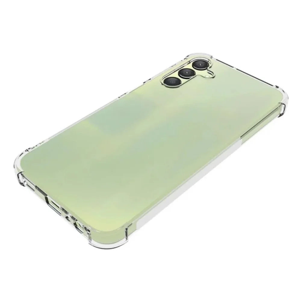 WANLONFENG For Samsung Galaxy A15 4G / Galaxy A15 5G Back Cover  TM Series 2.0mm Clear TPU Phone Case (Big Lens Hole) - Transparent - 4