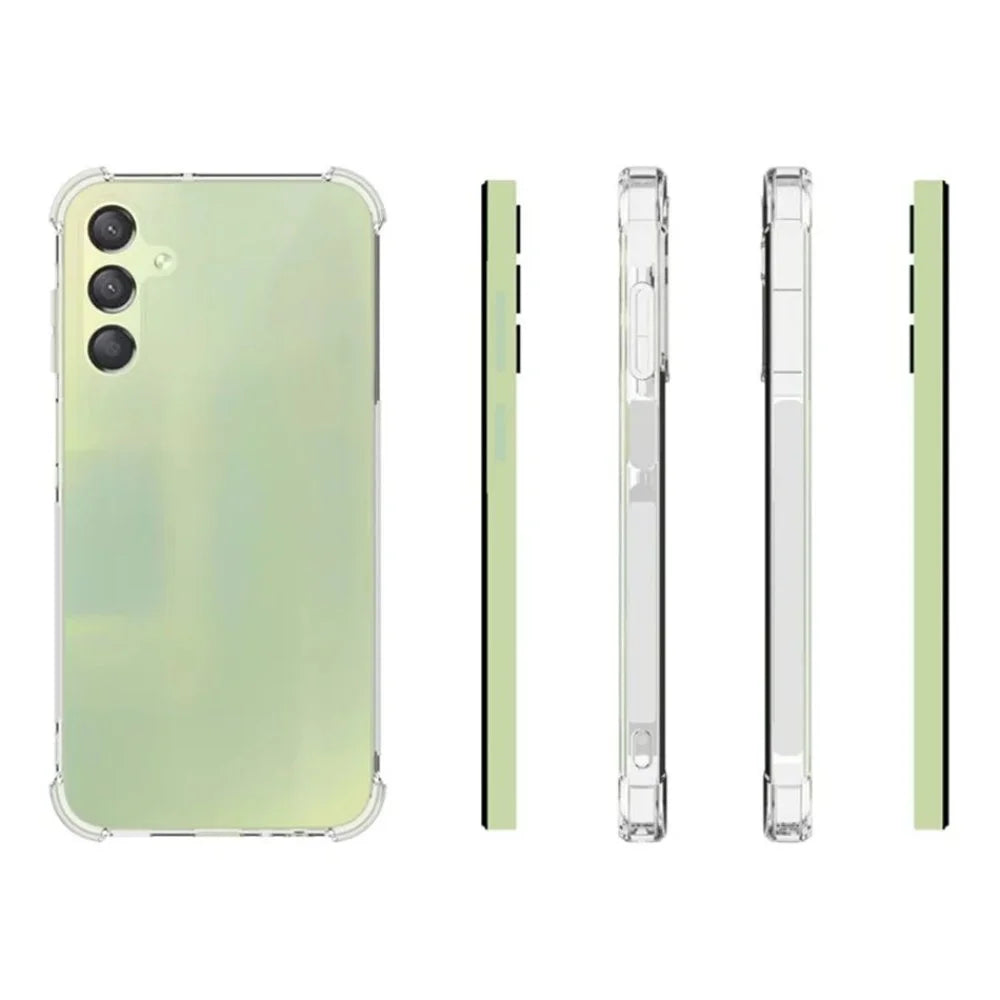 WANLONFENG For Samsung Galaxy A15 4G / Galaxy A15 5G Back Cover  TM Series 2.0mm Clear TPU Phone Case (Big Lens Hole) - Transparent - 5