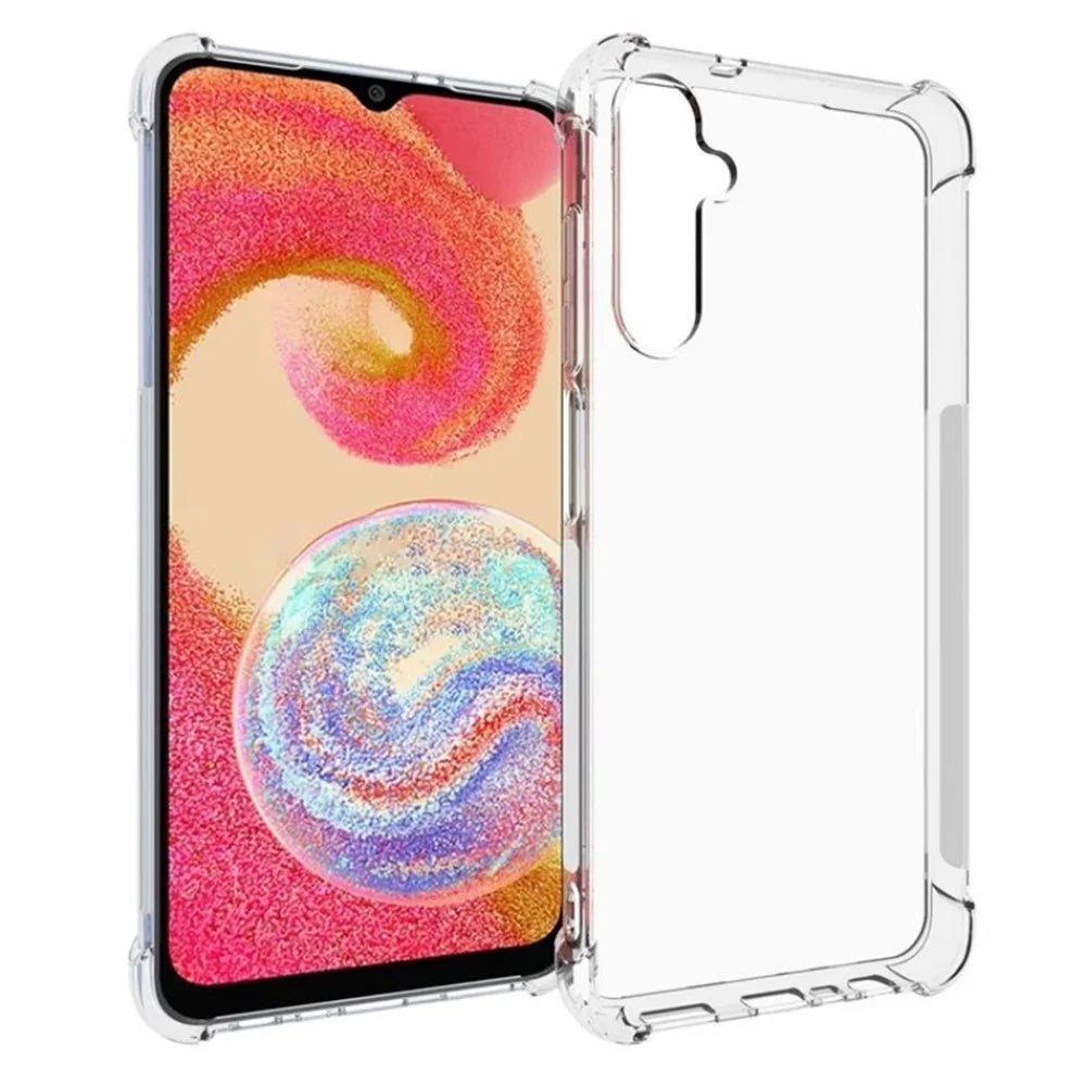 WANLONFENG For Samsung Galaxy A05 4G Back Cover  TM Series 2.0mm Clear TPU Phone Case (Big Lens Hole) - Transparent - 1