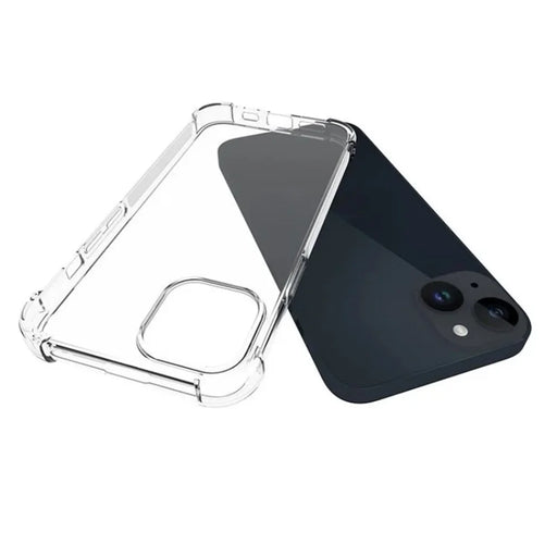 WANLONFENG For iPhone 15 Back Cover  TM Series 2.0mm Clear TPU Phone Case (Big Lens Hole) - Transparent - 2