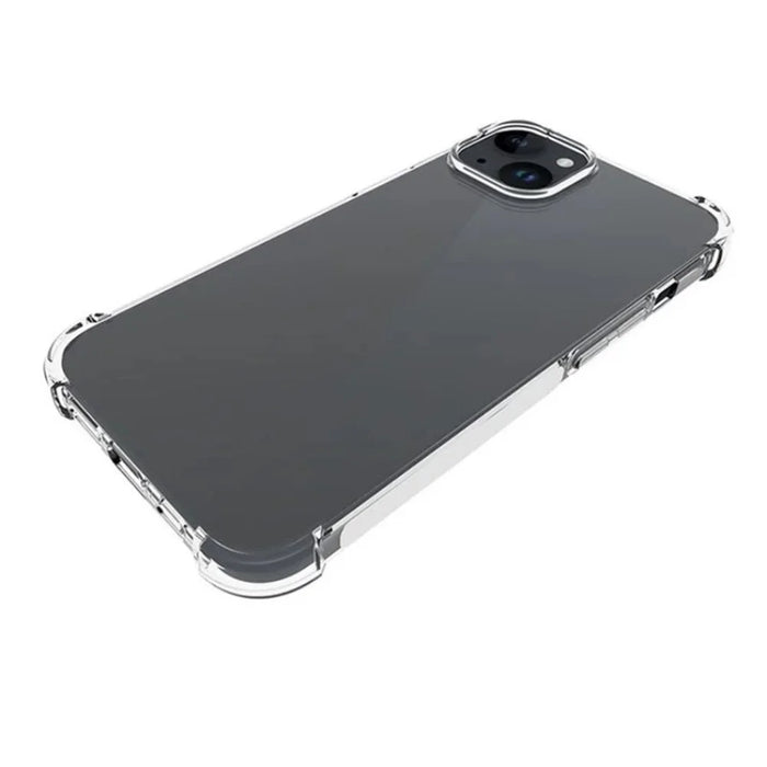 WANLONFENG For iPhone 15 Back Cover  TM Series 2.0mm Clear TPU Phone Case (Big Lens Hole) - Transparent - 4