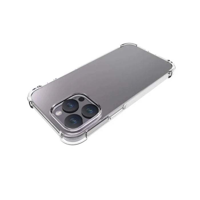 WANLONFENG For iPhone 15 Pro Max Back Cover  TM Series 2.0mm Clear TPU Phone Case (Big Lens Hole) - Transparent - 3