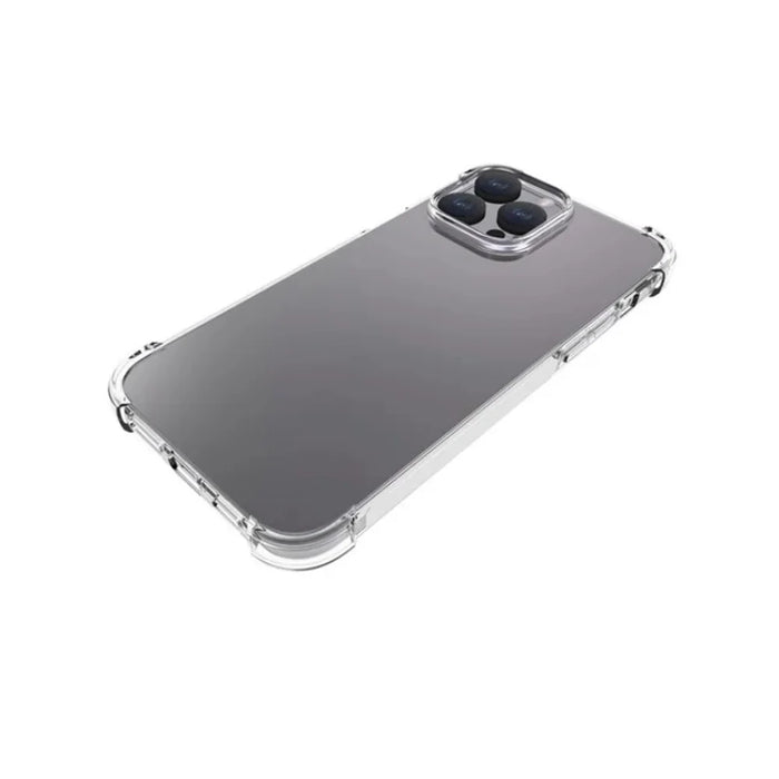 WANLONFENG For iPhone 15 Pro Max Back Cover  TM Series 2.0mm Clear TPU Phone Case (Big Lens Hole) - Transparent - 4
