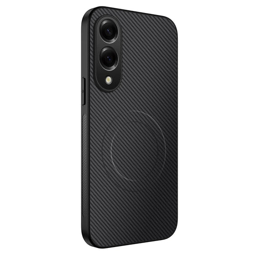 WANLONFENG For Samsung Galaxy S25 Edge Magnetic Case  TQ Series Carbon Fiber Texture PC TPU Phone Cover - Black - 1