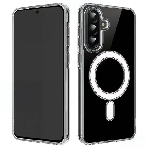 WANLONFENG For Samsung Galaxy A26 5G Clear Magnetic Case  LM2 Series Phone Cover (Big Lens Hole) - Transparent - 1