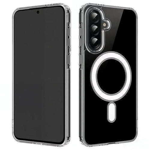 WANLONFENG For Samsung Galaxy A56 5G Clear Magnetic Case  LM2 Series Phone Cover (Big Lens Hole) - Transparent - 1