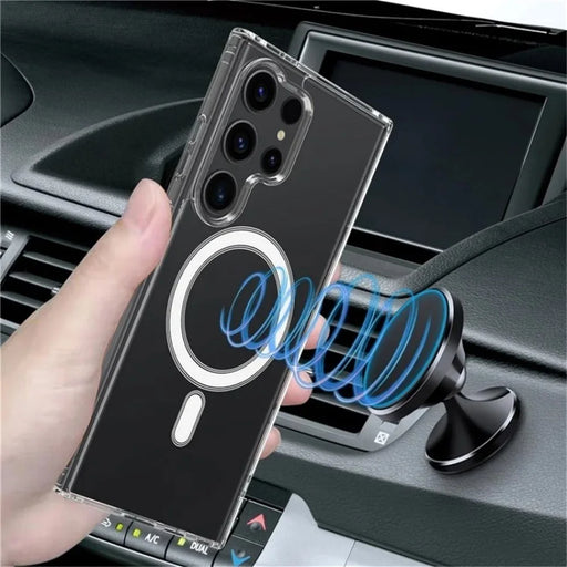 WANLONFENG For Samsung Galaxy S25 Ultra Clear Magnetic Case  LM2 Series Phone Cover (Big Lens Hole) - Transparent - 2