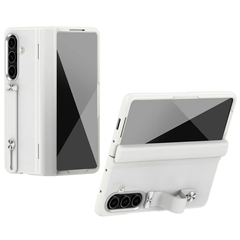 For Samsung Galaxy Z Fold7 5G Kickstand Case Anti-Drop Hard PC Phone Cover - White - 1