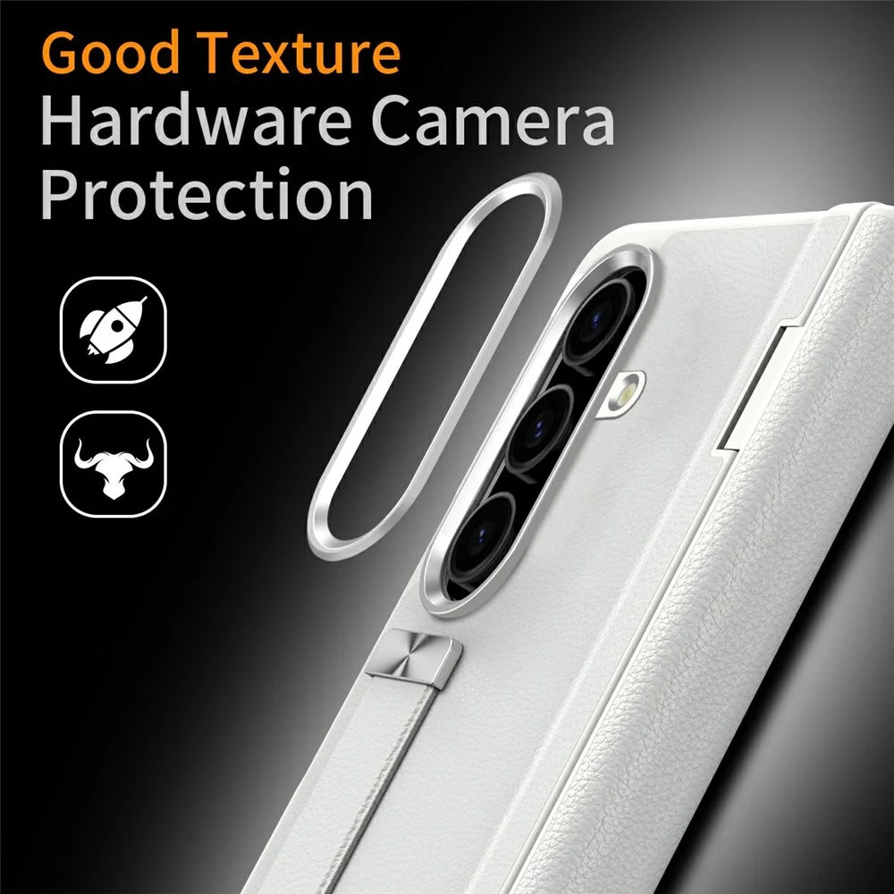 For Samsung Galaxy Z Fold7 5G Kickstand Case Anti-Drop Hard PC Phone Cover - White - 2
