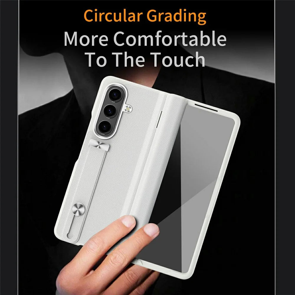 For Samsung Galaxy Z Fold7 5G Kickstand Case Anti-Drop Hard PC Phone Cover - White - 3