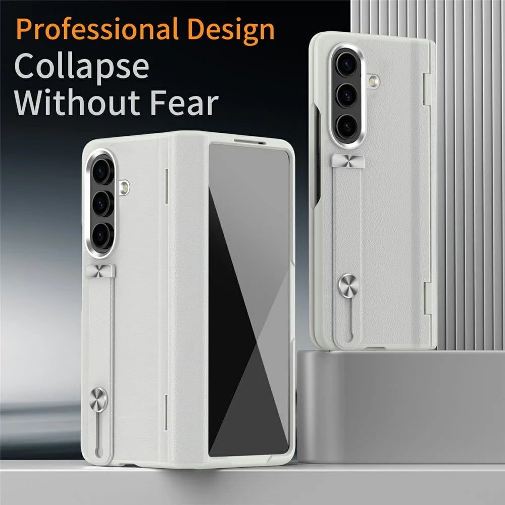 For Samsung Galaxy Z Fold7 5G Kickstand Case Anti-Drop Hard PC Phone Cover - White - 4
