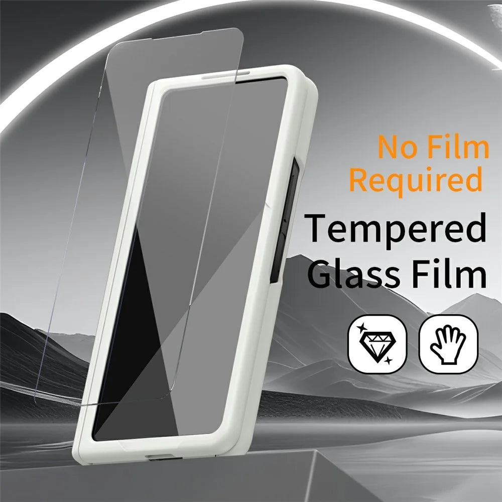 For Samsung Galaxy Z Fold7 5G Kickstand Case Anti-Drop Hard PC Phone Cover - White - 6