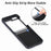 For Samsung Galaxy Z Flip5 5G Case Card Holder Kickstand Retro Texture Leather Back Cover - Black - 6