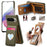For Google Pixel 10 Pro XL  /  9 Pro XL Case with Mirror Card Holder RFID Blocking Litchi Texture PU PC Phone Back Cover - Midnight Green - 1