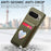 For Google Pixel 10 Pro XL  /  9 Pro XL Case with Mirror Card Holder RFID Blocking Litchi Texture PU PC Phone Back Cover - Midnight Green - 5
